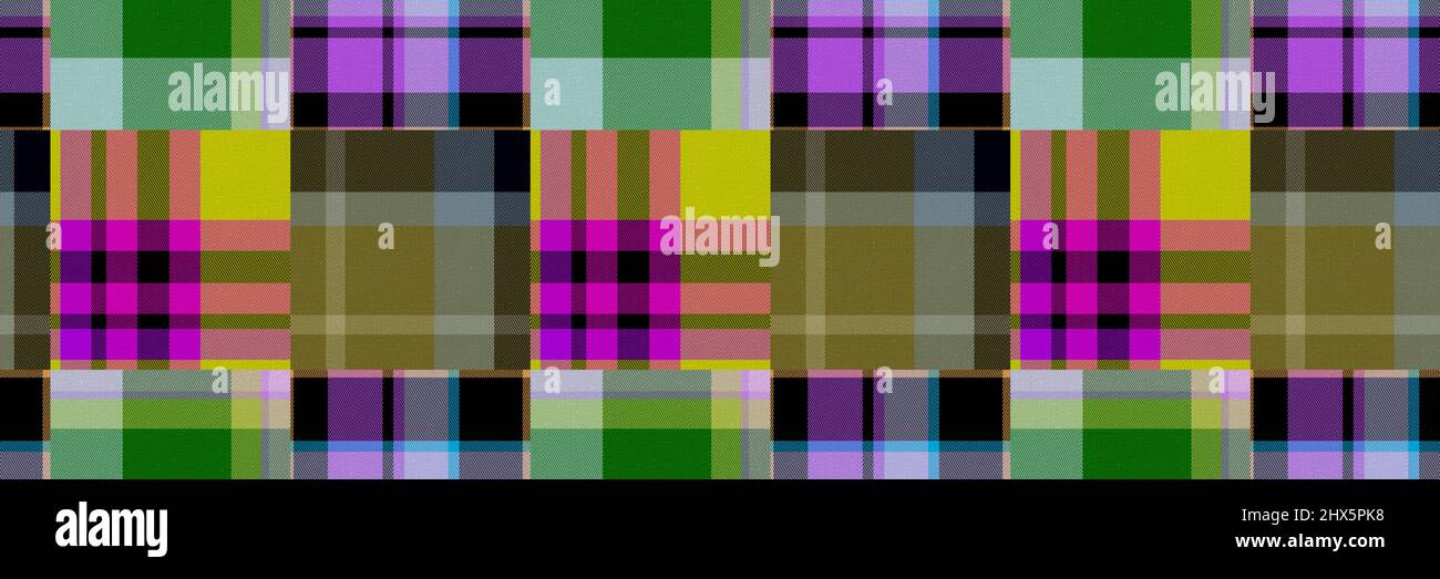 Classic Winter Tartan Plaid Seamless Edging Border Modern Gingham Checker Trim Background Woven Scottish Masculine Tweed Effect Ribbon Banner Stock Photo Alamy