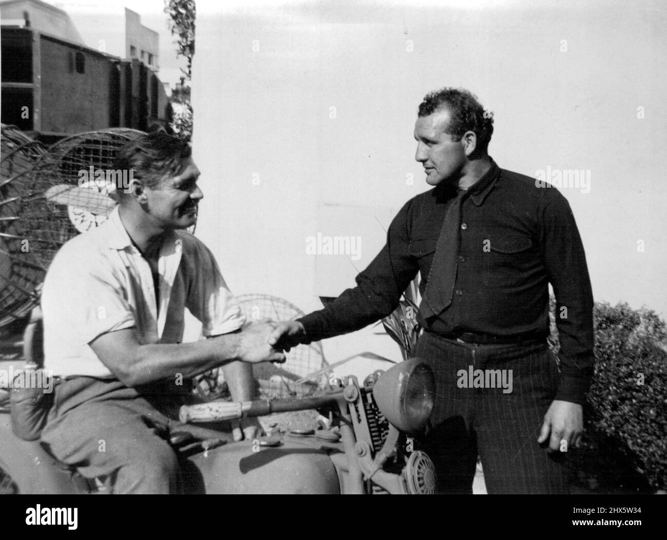 Welding Mans Woolman & Lelark Gable. September 27, 1955. Stock Photo