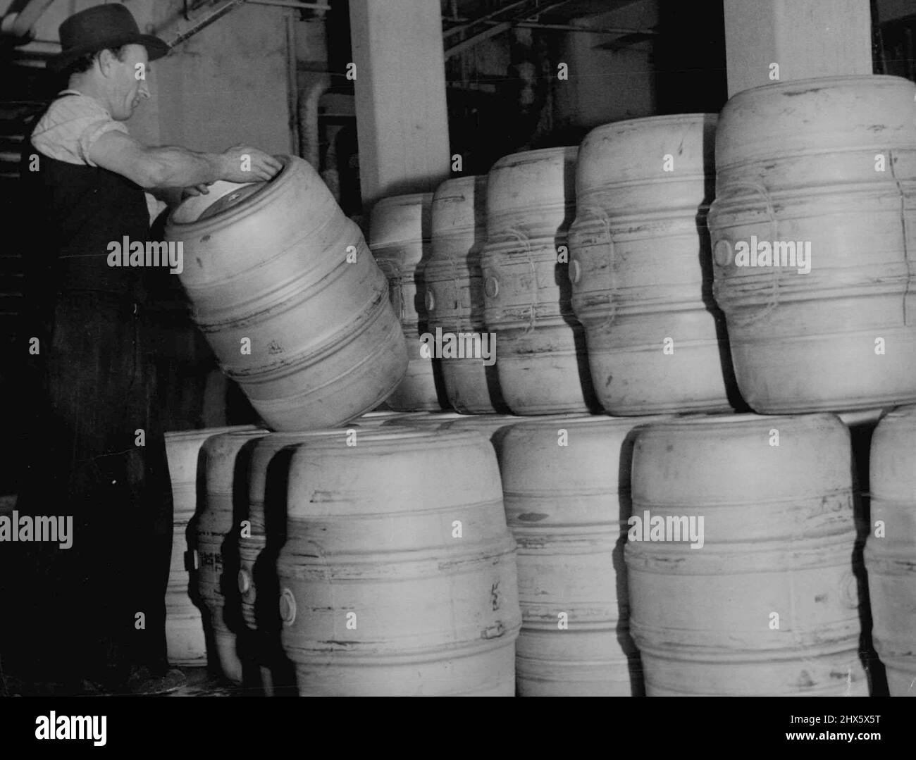 New Kegs. Stacking some of the new stainless steel beer barrels at