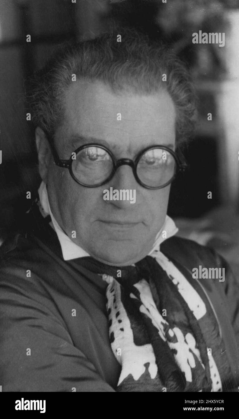 Guitry to Wed. A new portrait of Sacha Guitry., 54 year old actor who today officially announces his forthcoming marriage to Mile Genevieve St Jean, the French film actress and fellow countryman. Guitry has been married twice previously and he was divorced from his second wife Jacquilene Debulae yesterday. April 07, 1939.;Guitry to Wed. A new portrait of Sacha Guitry., 54 year old actor who today officially announces his forthcoming marriage to Mile Genevieve St Jean, the French film actress and Stock Photo