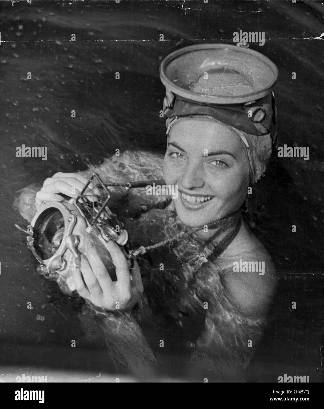 25, 1953.;Shark Bait: Lotte Hass swims 