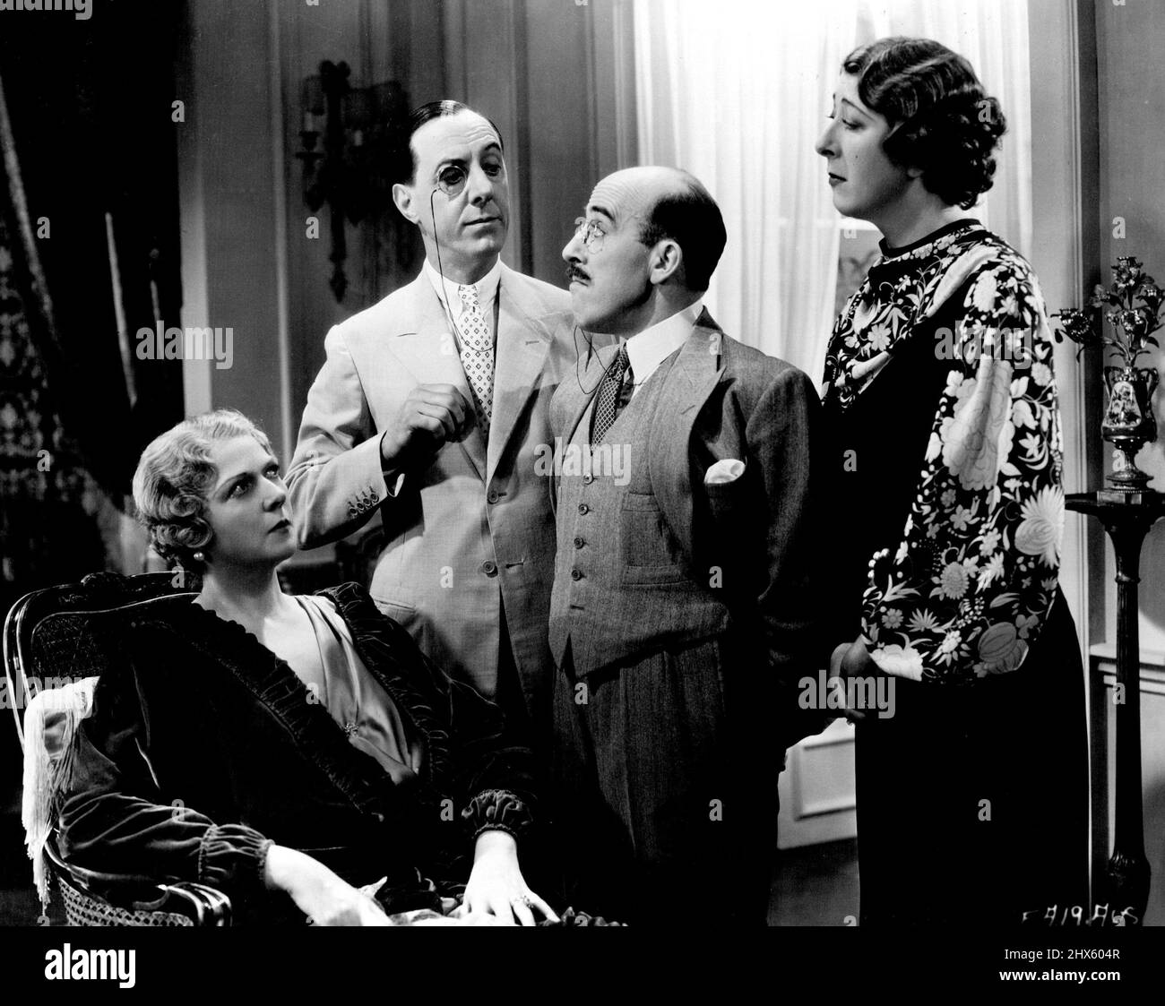 Marie Lohr, Ralph Lynn, Robertson Mare and Norma Varden in a scene from