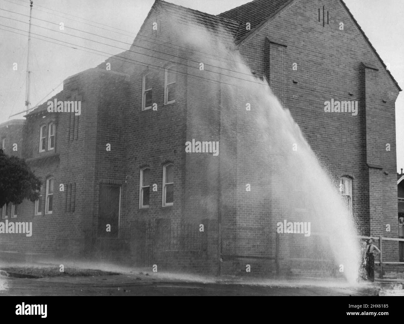 Misc - Water - Burst Pipes & Mains - 1979 & Prior. October 16, 1946.;Misc - Water - Burst Pipes & Mains - 1979 & Prior. Stock Photo