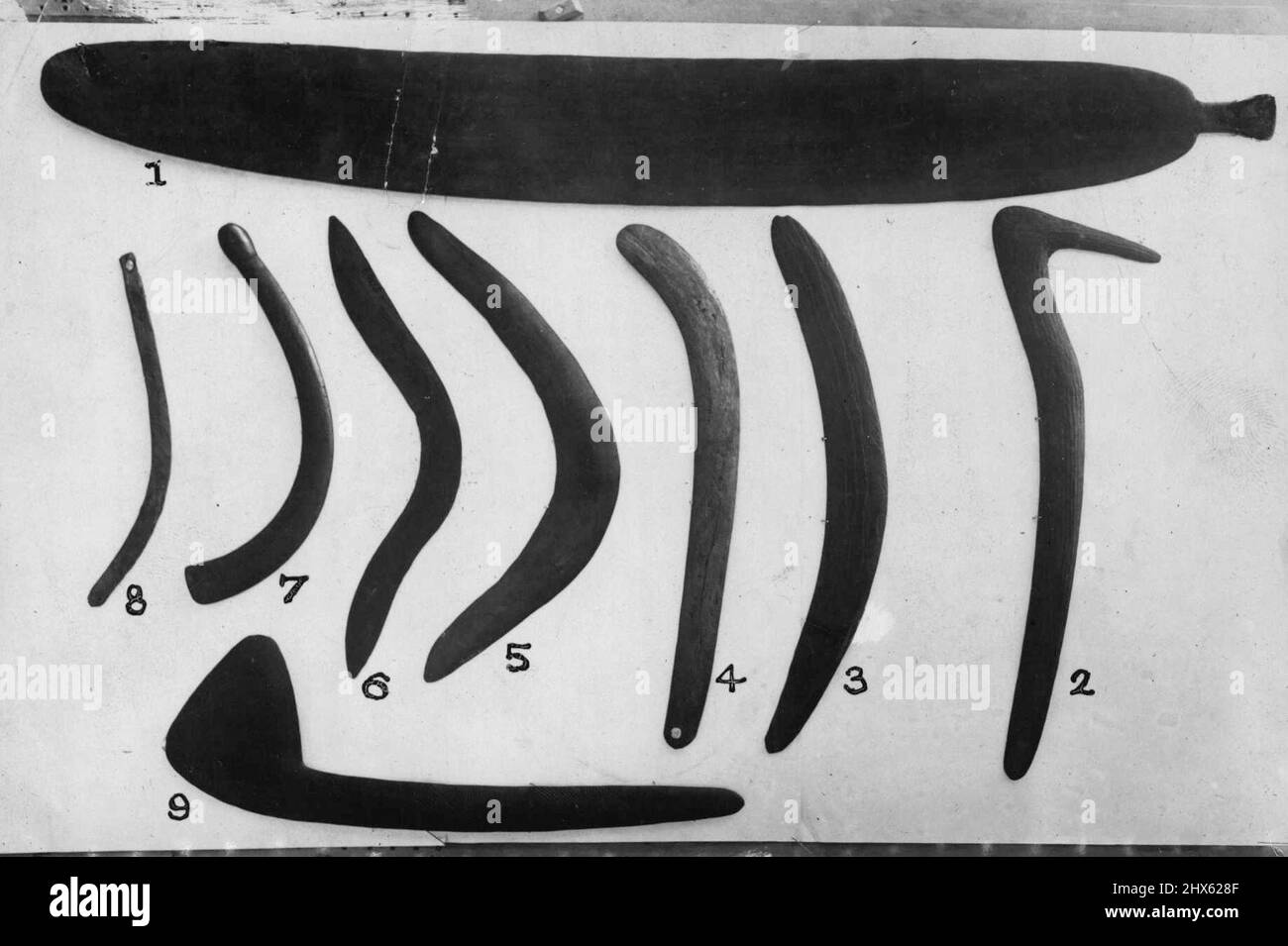 Aboriginal Weapons Boomerangs, Spears Etc. Types of People. October