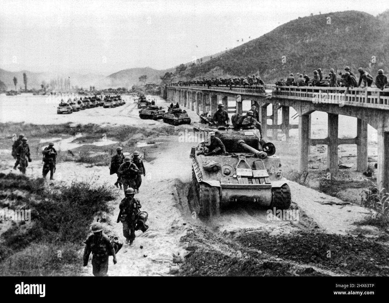 The war in Korea Across the front, the retreating enemy goal, and ...