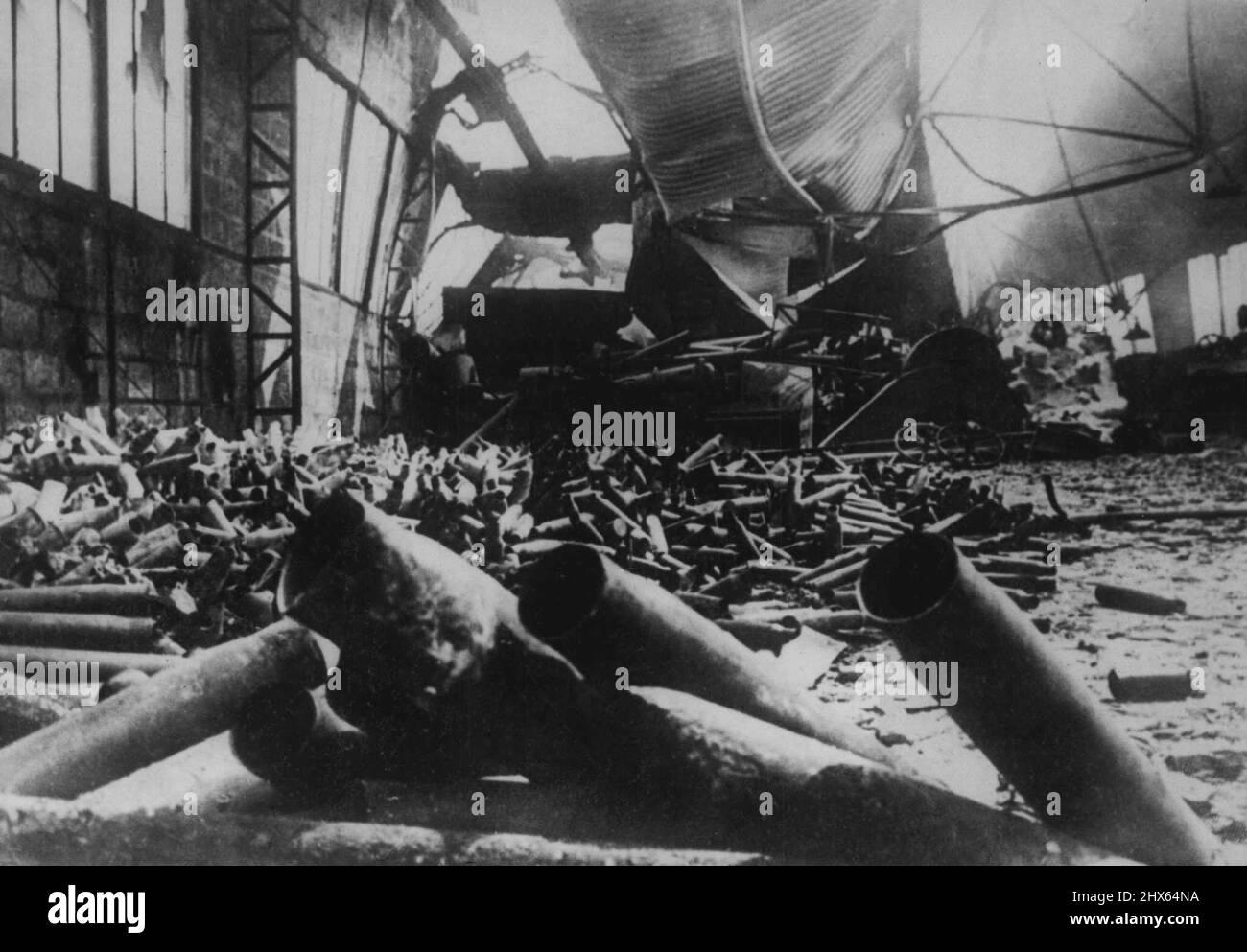 WW1 photo of destroyed French munitions factory WW1 photo of destroyed French munitions factory