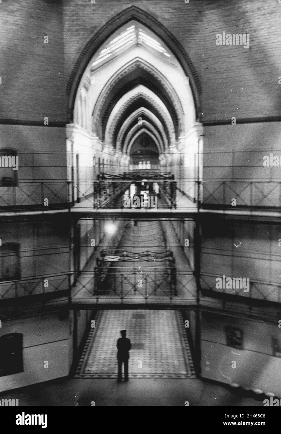 Strangeways Prison Manchester. March 07, 1951. (Photo by Bert Hardy, Picture Post). Stock Photo