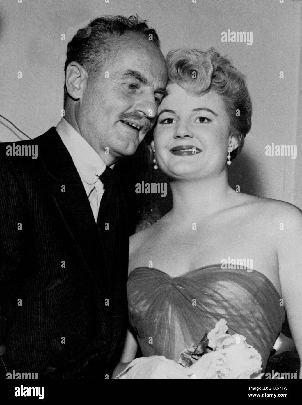 The enclosed picture of Miss Susan Zanuck shown with her producer father, 20th Century-Fox's Darryl F. Zanuck, is sent to you at the request of Mr. Harold Hefferman, N. A. N. A., to accompany his column of May 12. Miss Zanuck recently made her nightclub night club debut at the El Rancho Vegas in Las Vegas. July 27, 1953. Stock Photo