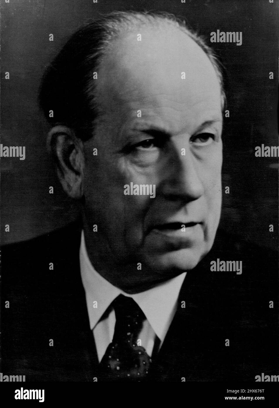 Antonin Zapotocky - President Of Czechoslovakia -- Born on December 19th, 1884, he was elected on March 21st, 1953, for seven years. October 06, 1955. (Photo by Camera Press). Stock Photo