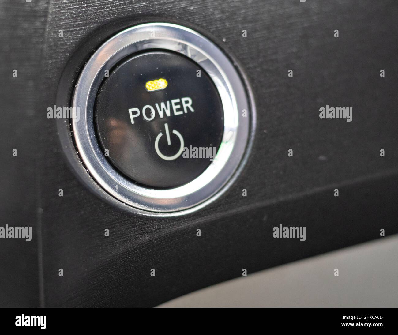 Power button with led light on Stock Photo Alamy