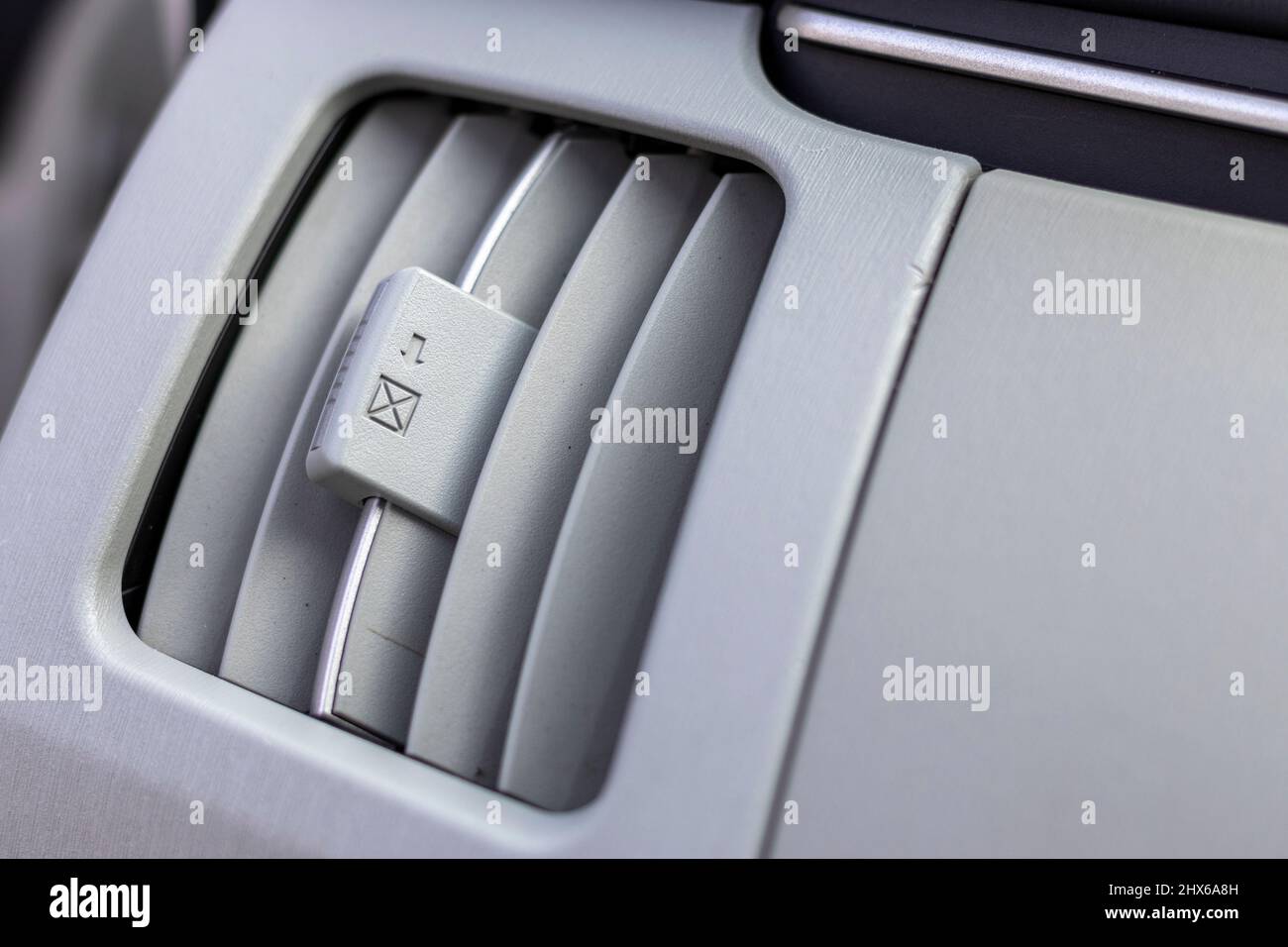Air flow vent in a vehicle Stock Photo