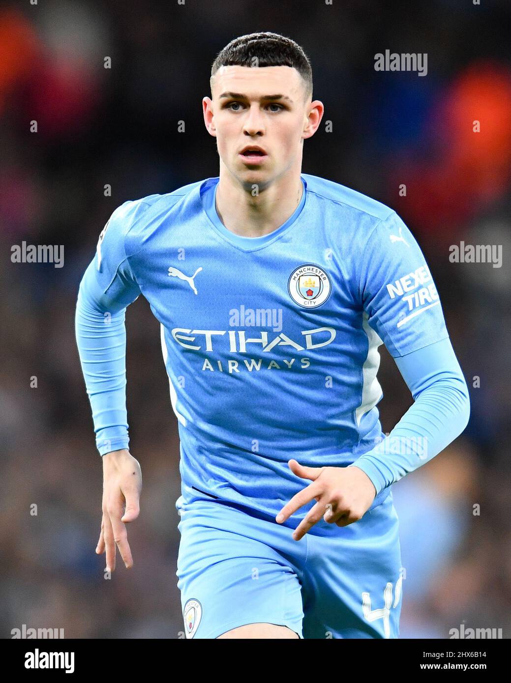 Manchester, UK. 03rd Mar, 2022. Phil Foden (47 Manchester City) in action during the UEFA Champions League round of 16 second leg match between Manchester City and Sporting Lisbon at Etihad stadium in Manchester. Will Palmer/SPP Credit: SPP Sport Press Photo. /Alamy Live News Stock Photo