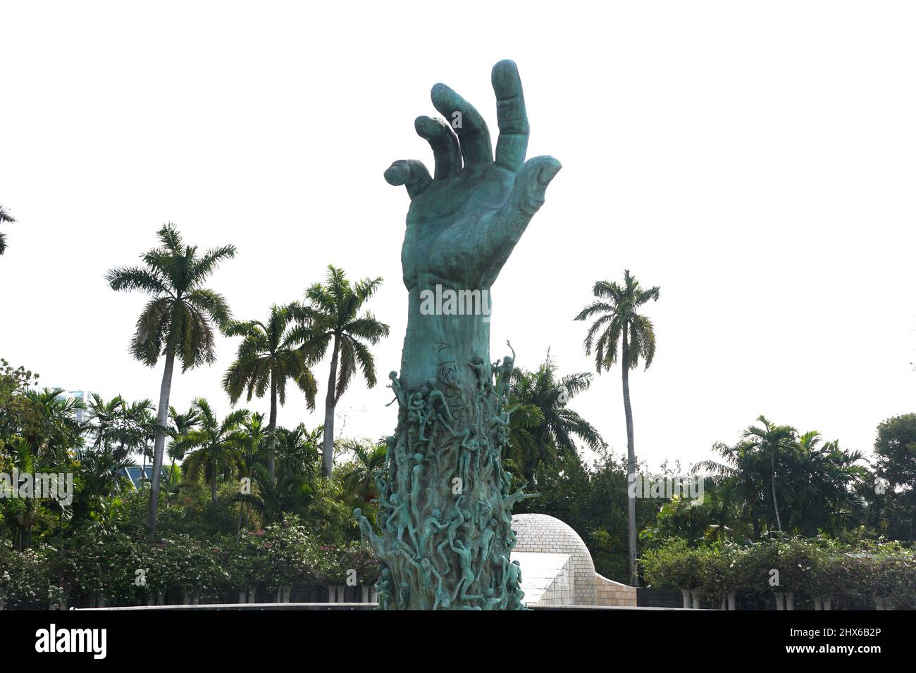 Miami Beach, Florida, U.S.A - February 17. 2022 - The Holocaust Memorial on a sunny day Stock Photo