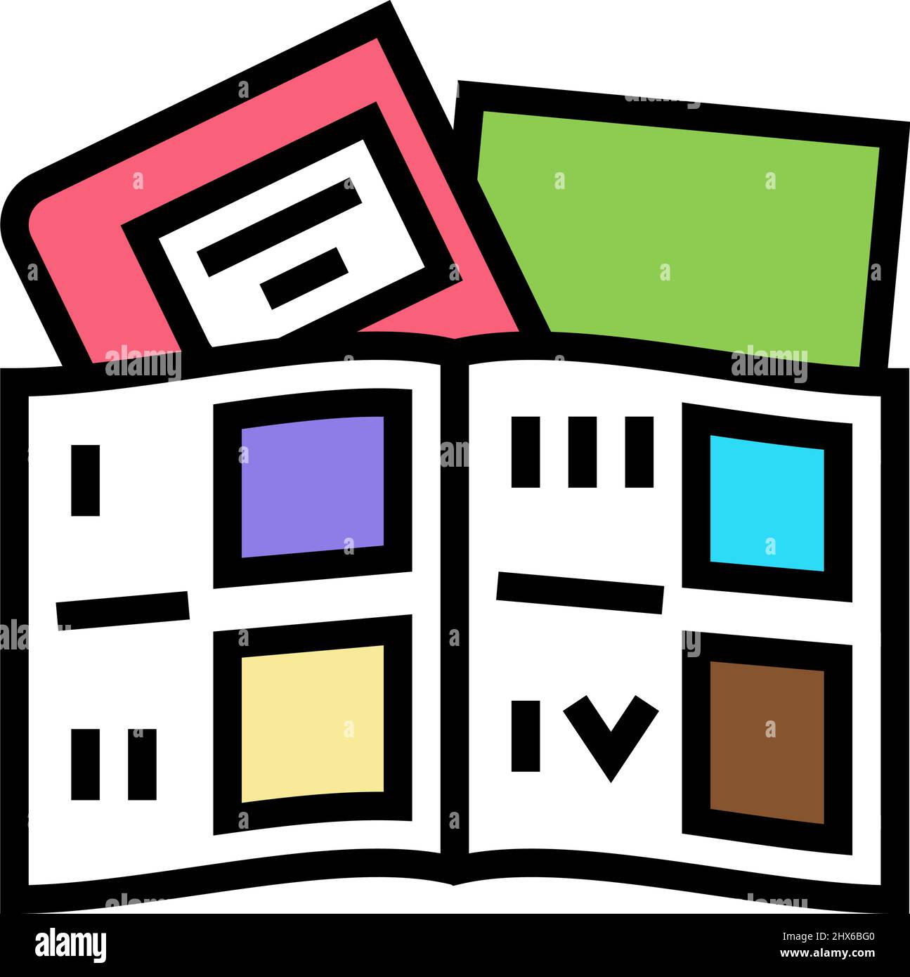 tutorial book color icon vector illustration Stock Vector Image & Art ...