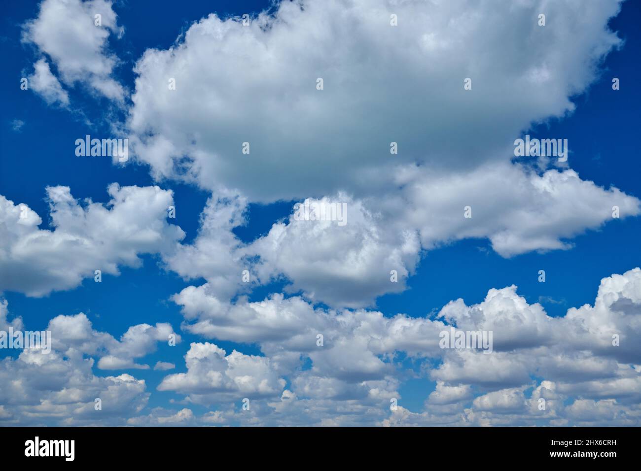 blue sky with huge white clouds in summer Stock Photo - Alamy