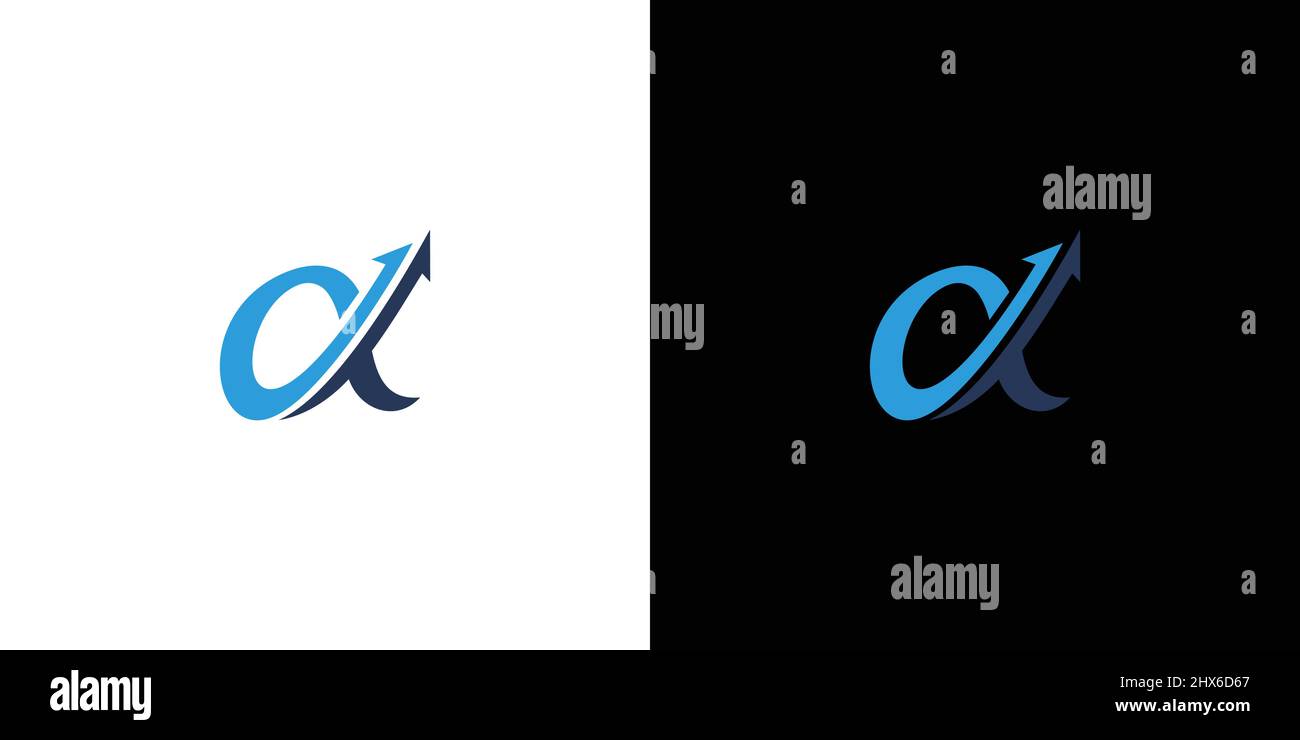 Modern and sophisticated alpha logo design Stock Vector