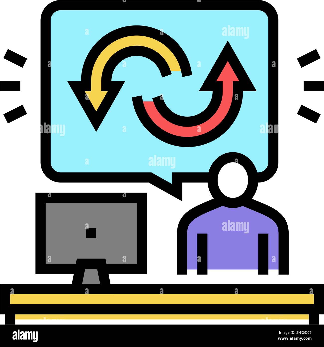 behavior user color icon vector illustration Stock Vector Image & Art ...
