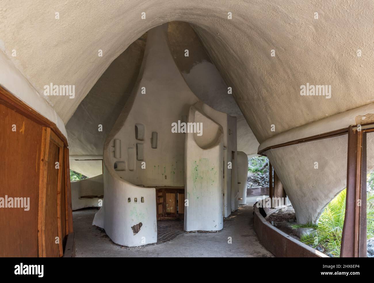 San Luis Obispo, CA /USA - April 2, 2016: Interior view of Shell House at Cal Poly Architecture. Graveyard. Stock Photo