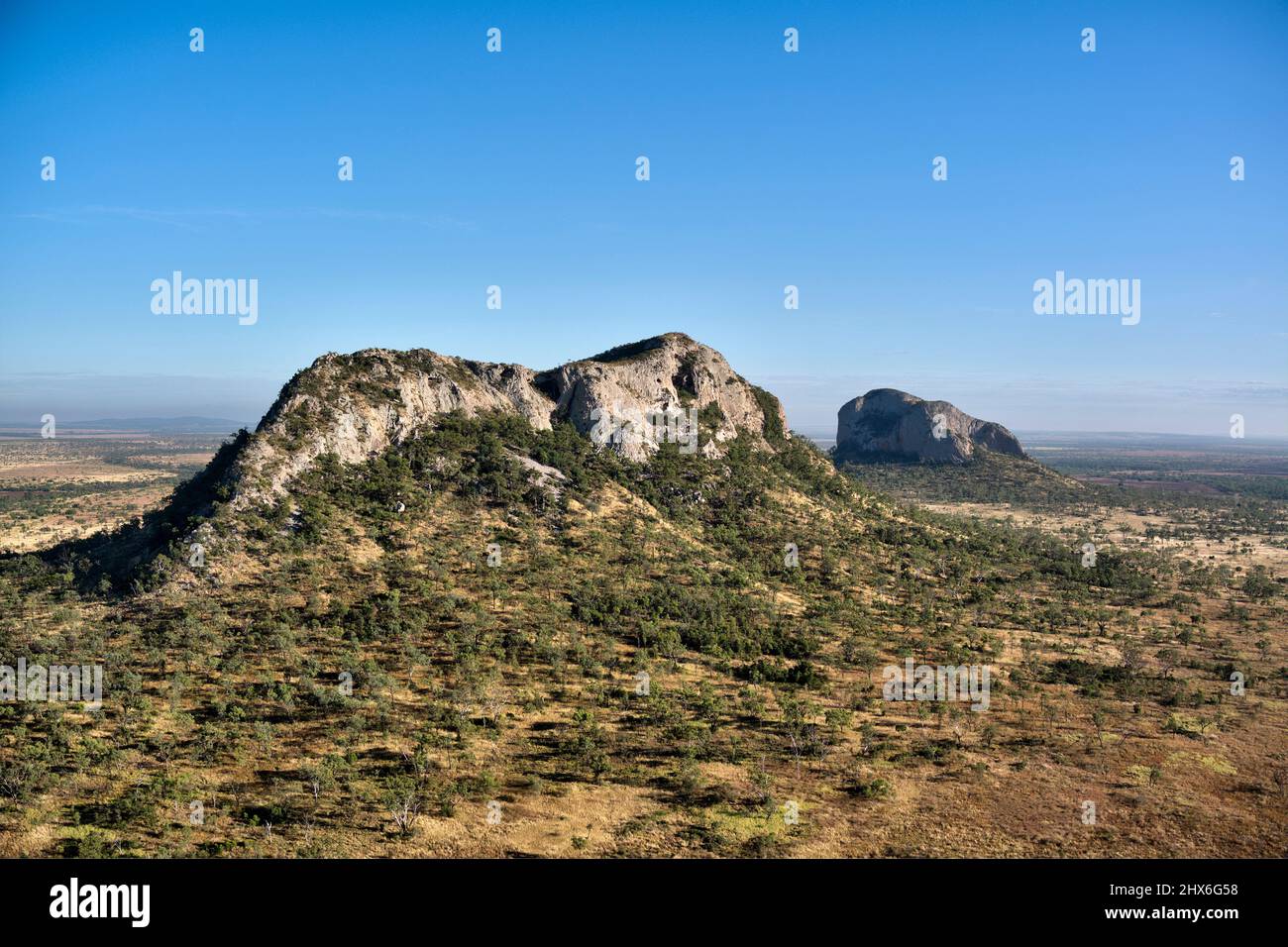 The spectacular volcanic peaks (Mount Castor and Mount Pollux) are part