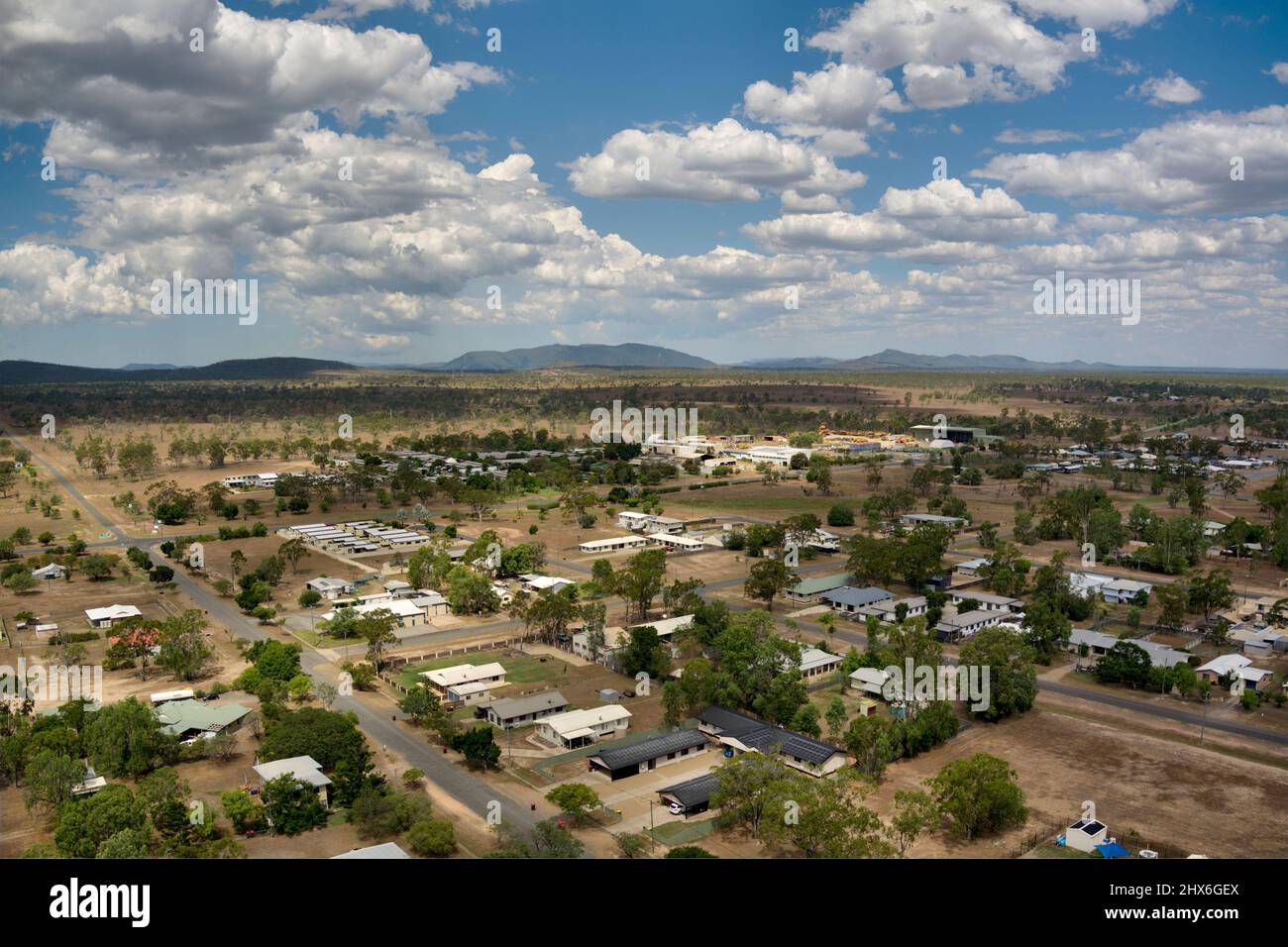 Aerial of Nebo Central Highlands Queensland Australia Stock Photo