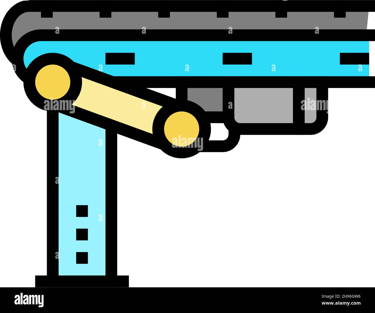 conveyor belt color icon vector illustration Stock Vector