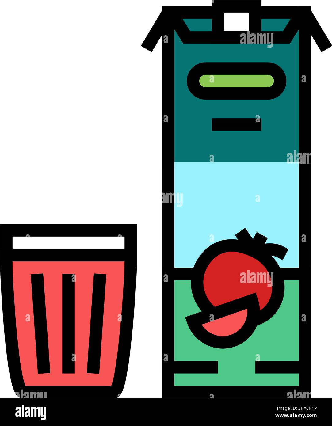 juice tomato color icon vector illustration Stock Vector Image & Art ...