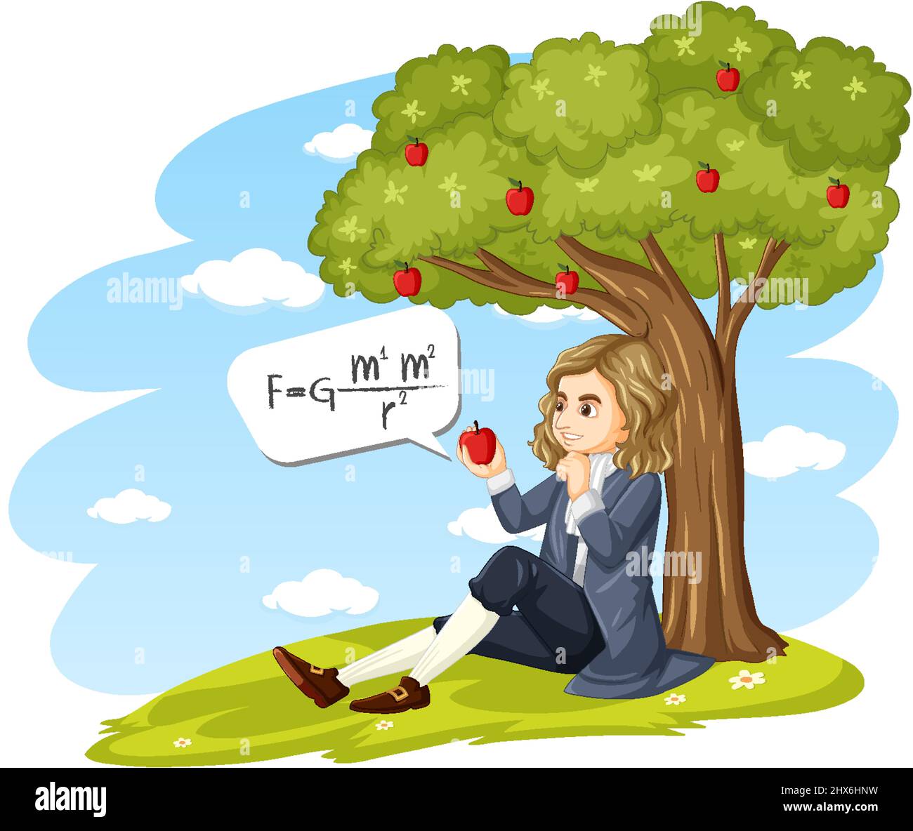 Isaac newton apple Cut Out Stock Images & Pictures - Alamy