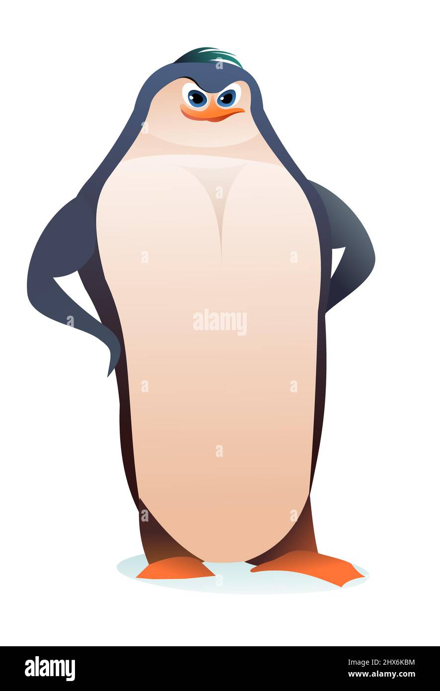 Penguin cartoon. An adult confident strong man. Cheerful funny person. Koik style. Isolated on white background. Vector Stock Vector Image & Art - Alamy Penguin cartoon. An adult confident strong man. Cheerful funny person. Koik style. Isolated on white background. Vector Stock Vector Image & Art - Alamy