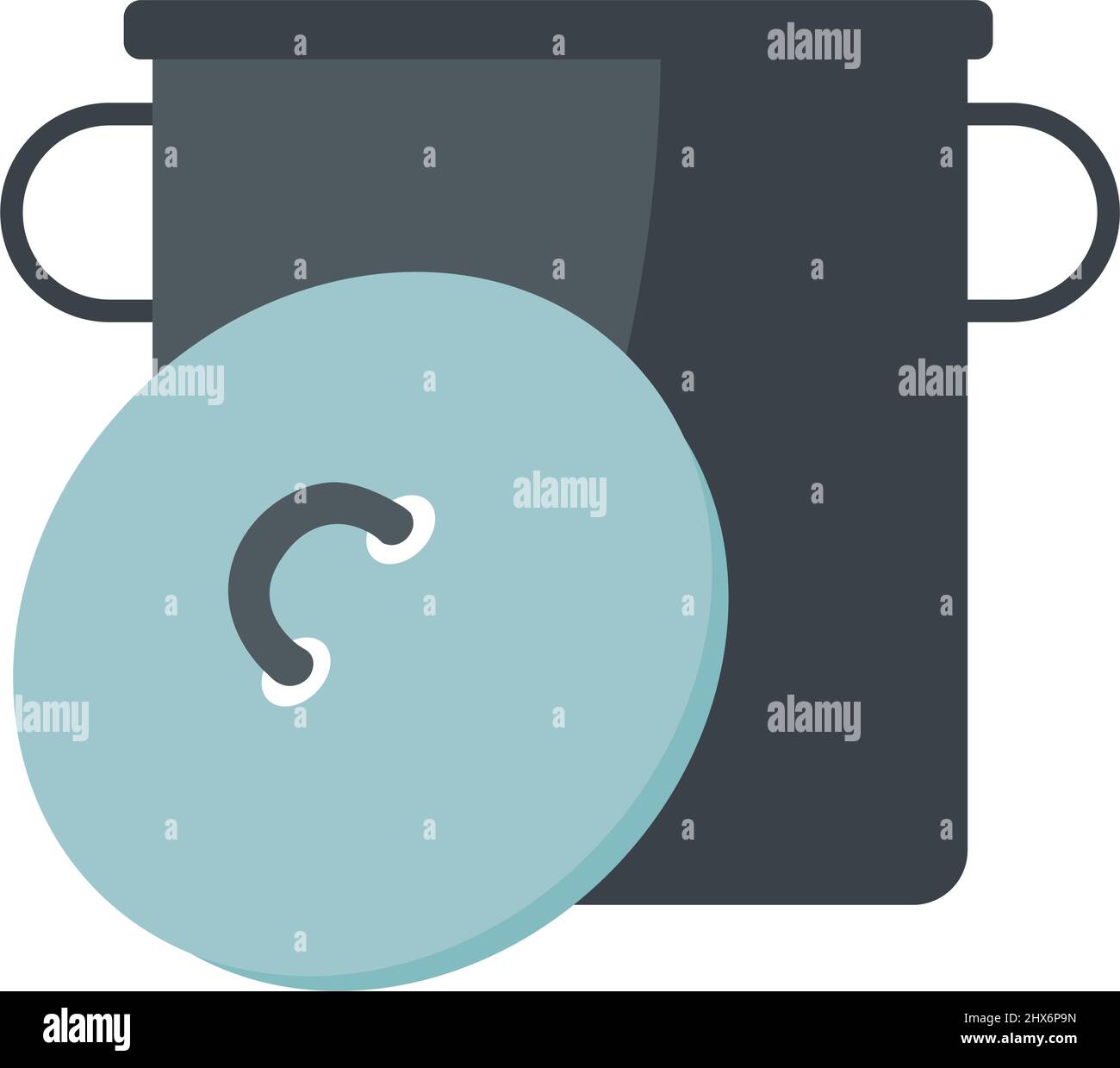 Casserole for cooking, pan with lid kitchenware Stock Vector