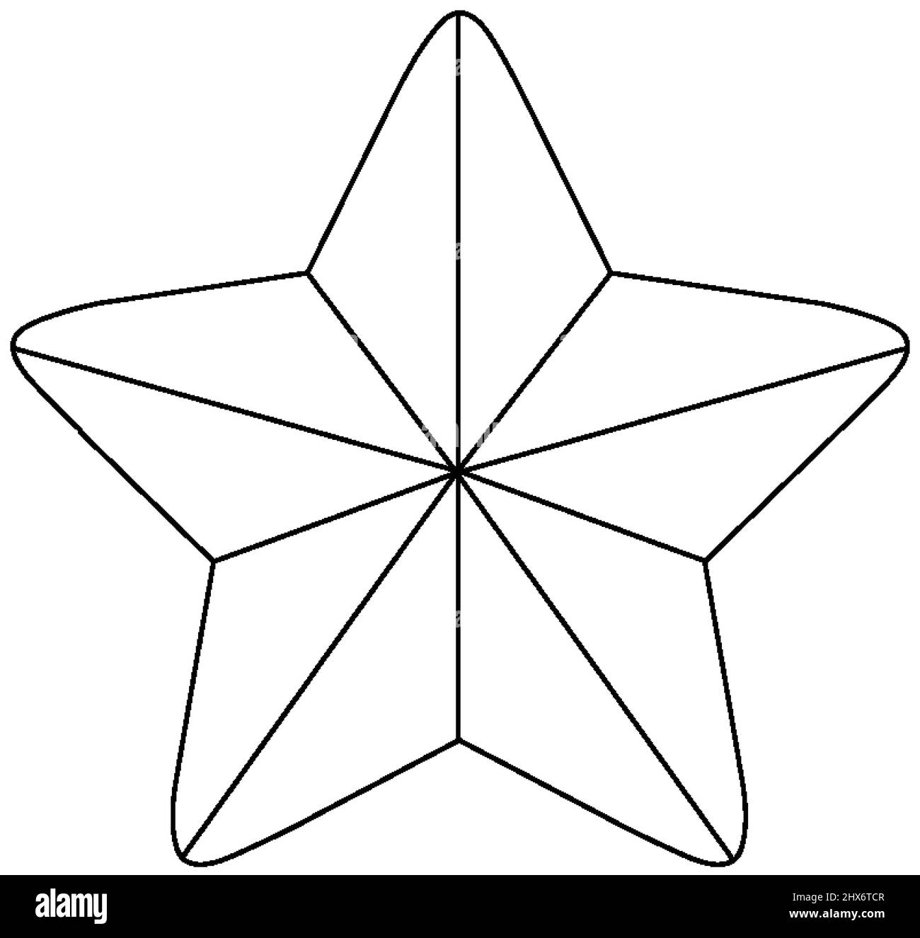 Star doodle outline for colouring illustration Stock Vector Image & Art ...