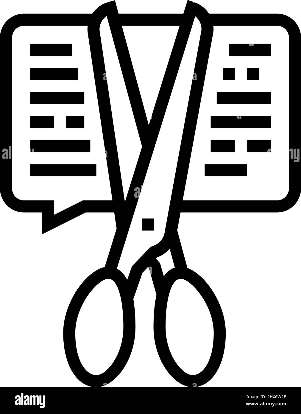 censorship social media line icon vector illustration Stock Vector