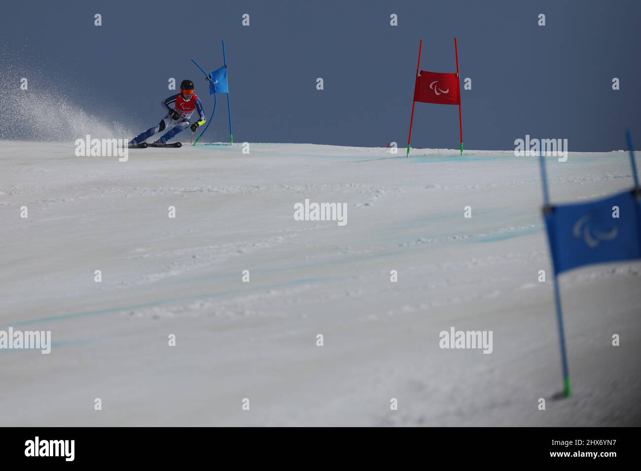 Beijing, China. 10th Mar, 2022. Santeri Kiiveri (FIN) Alpine Skiing ...