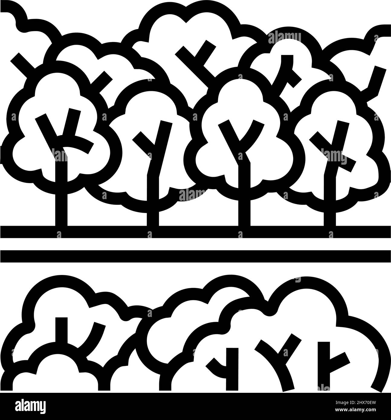 forest park line icon vector illustration Stock Vector Image & Art - Alamy