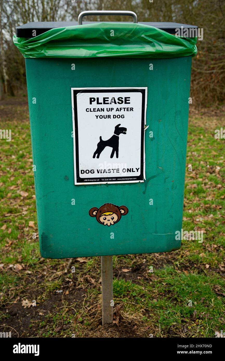Dog waste bin, poo bin Stock Photo Alamy