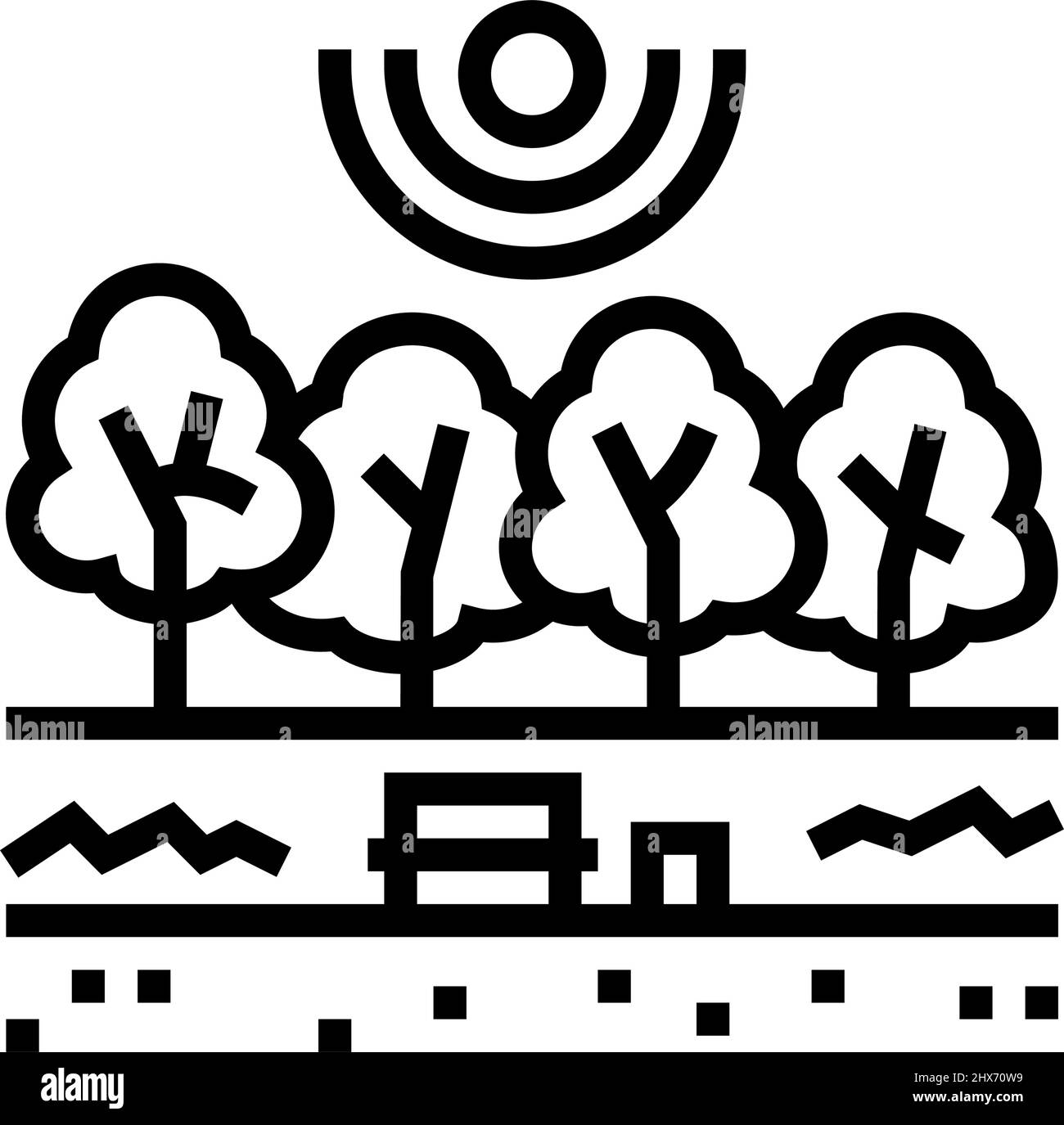 summer park line icon vector illustration Stock Vector Image & Art Alamy