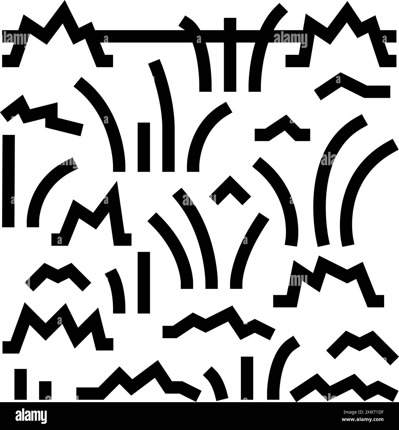 meadow park grass line icon vector illustration Stock Vector Image ...