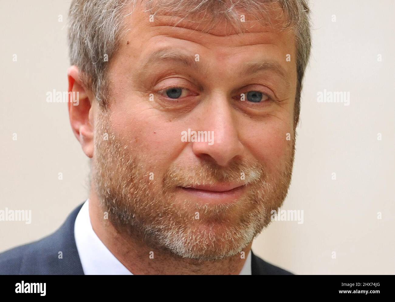 File photo dated 31/10/11 of Chelsea FC owner Roman Abramovich who has been sanctioned by the UK for his links to Vladimir Putin as the Government pressures Russia over its invasion of Ukraine. Described as a pro-Kremlin oligarch, Mr Abramovich was hit with an asset freeze and a travel ban in an updated sanctions list published on Thursday after ministers came under sustained pressure to target him. Issue date: Thursday March 10, 2022. Stock Photo