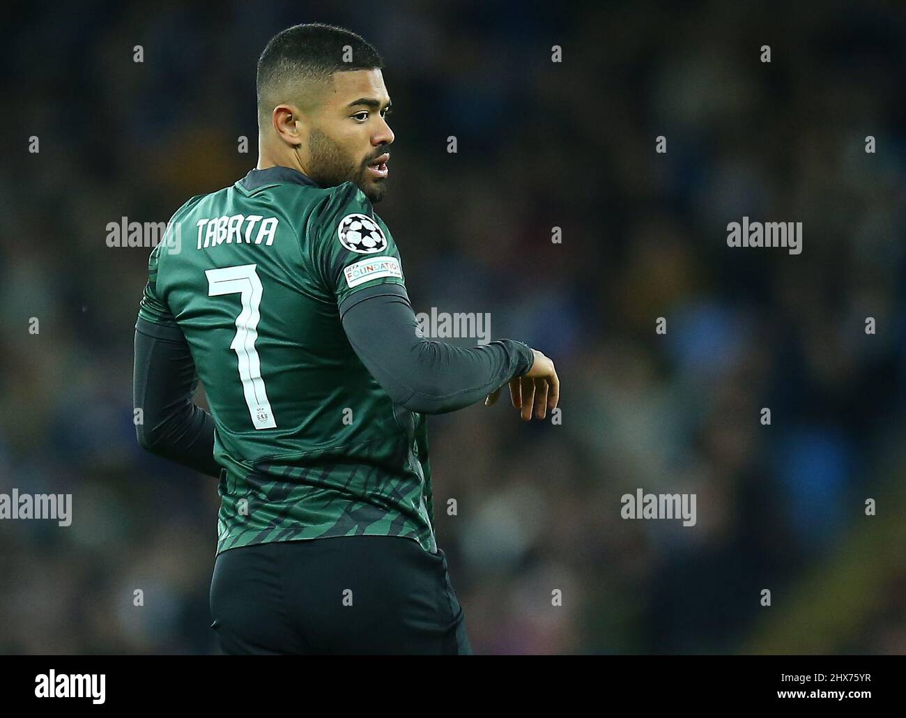 Manchester Uk 09 03 22 Bruno Tabata Of Sporting Lisbon During The Manchester City Vs Sporting Lisbon Football Match Uefa Champions League Round Of 16 Leg 2 Of 2 Etihad Stadium Manchester Uk 9th