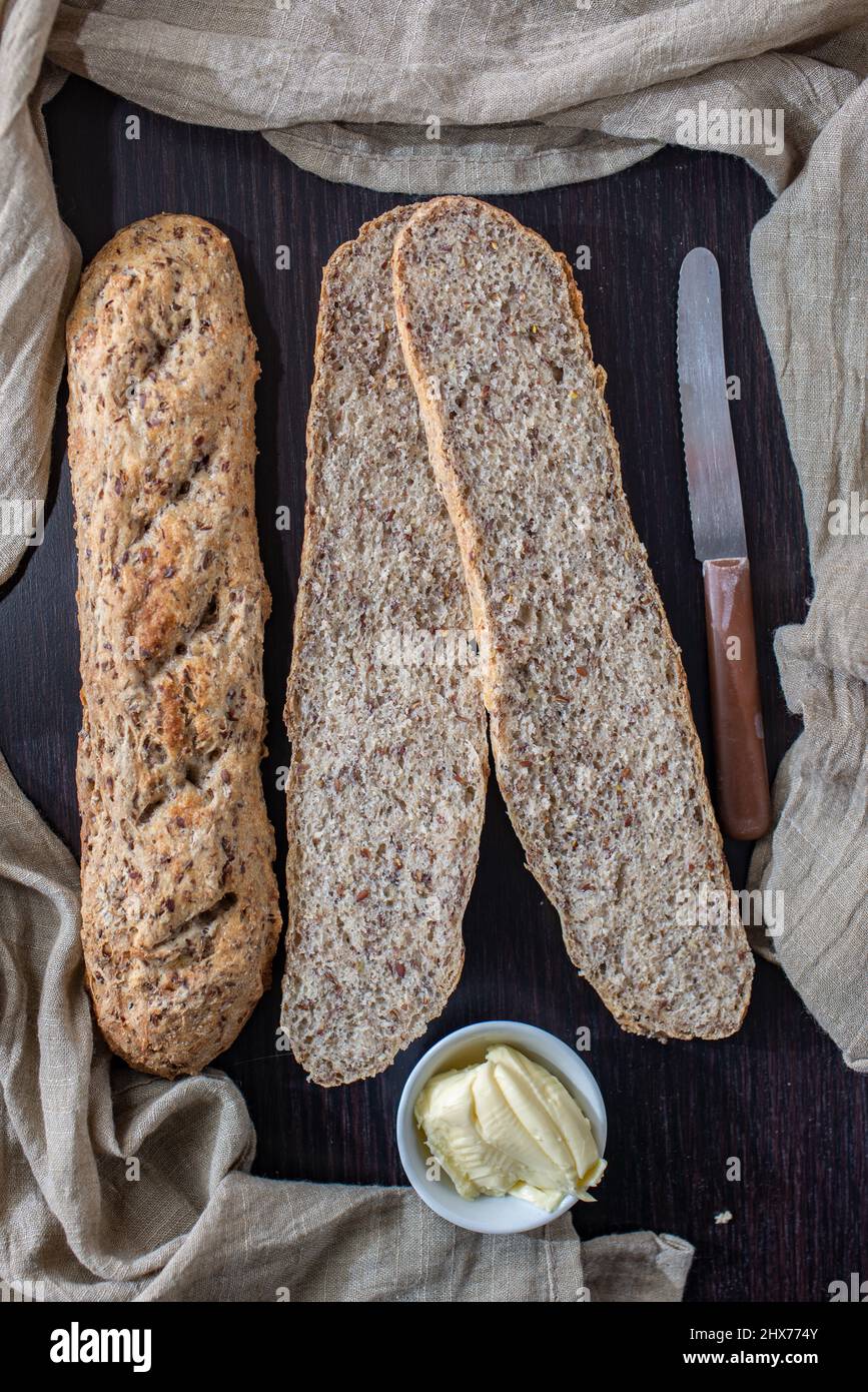 whole grain rye bread Stock Photo Alamy