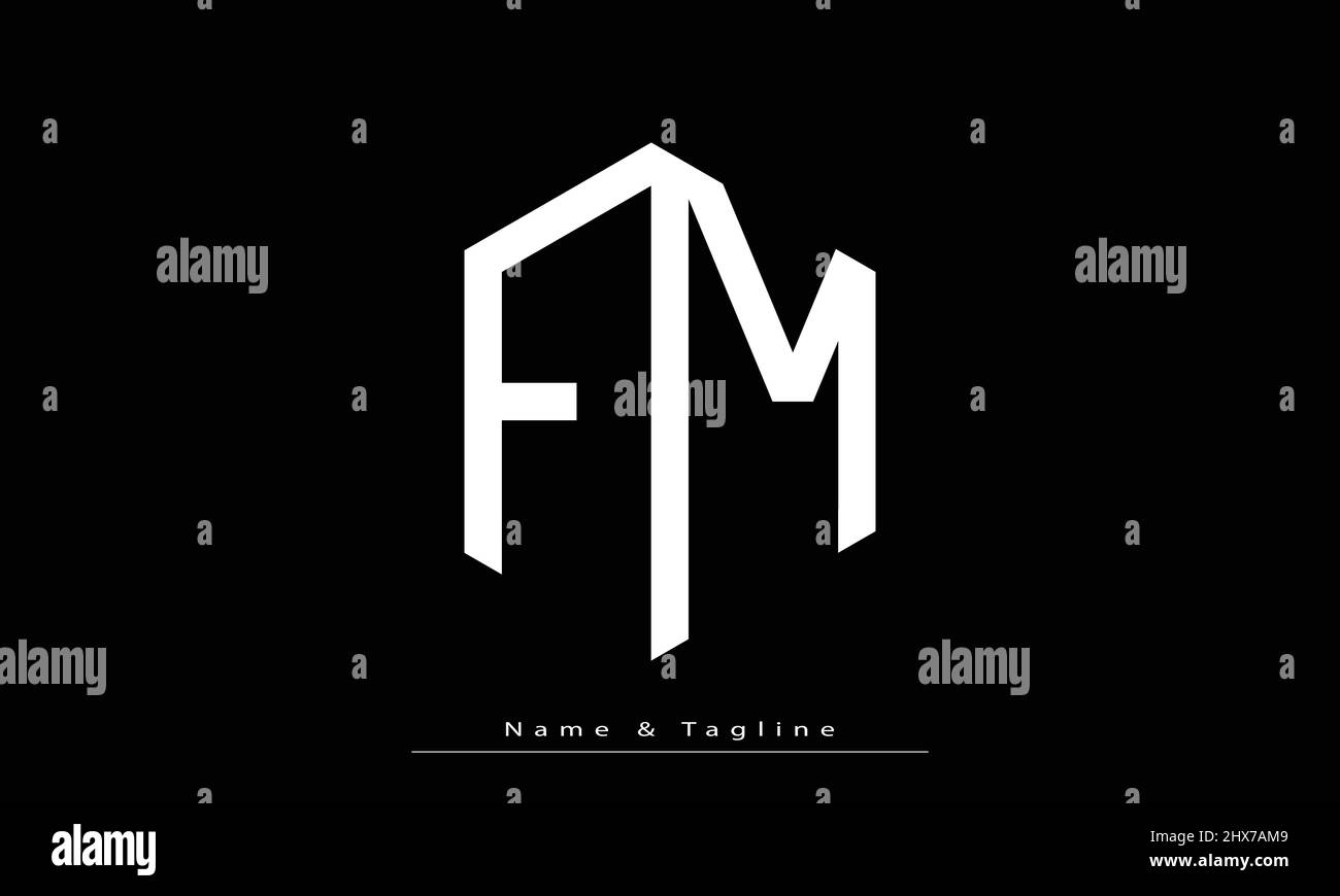 Alphabet letters Initials Monogram logo FM , MF Stock Vector Image ...