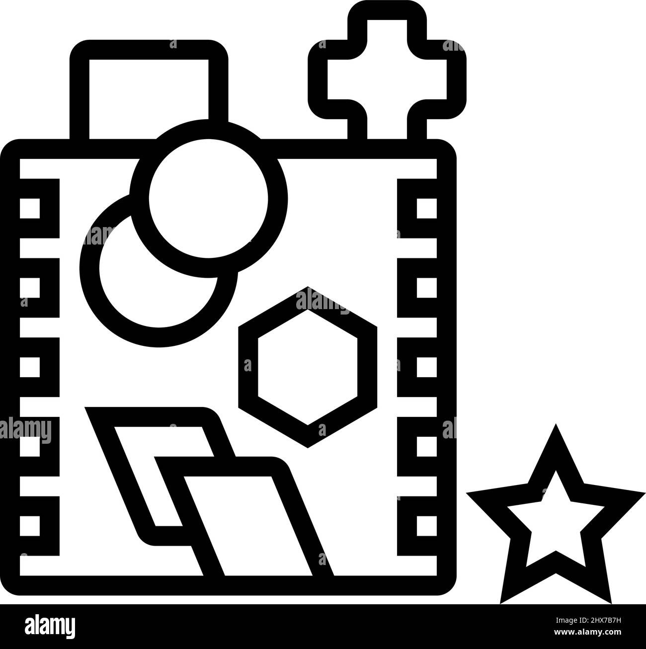 shape sorting line icon vector illustration Stock Vector Image & Art ...