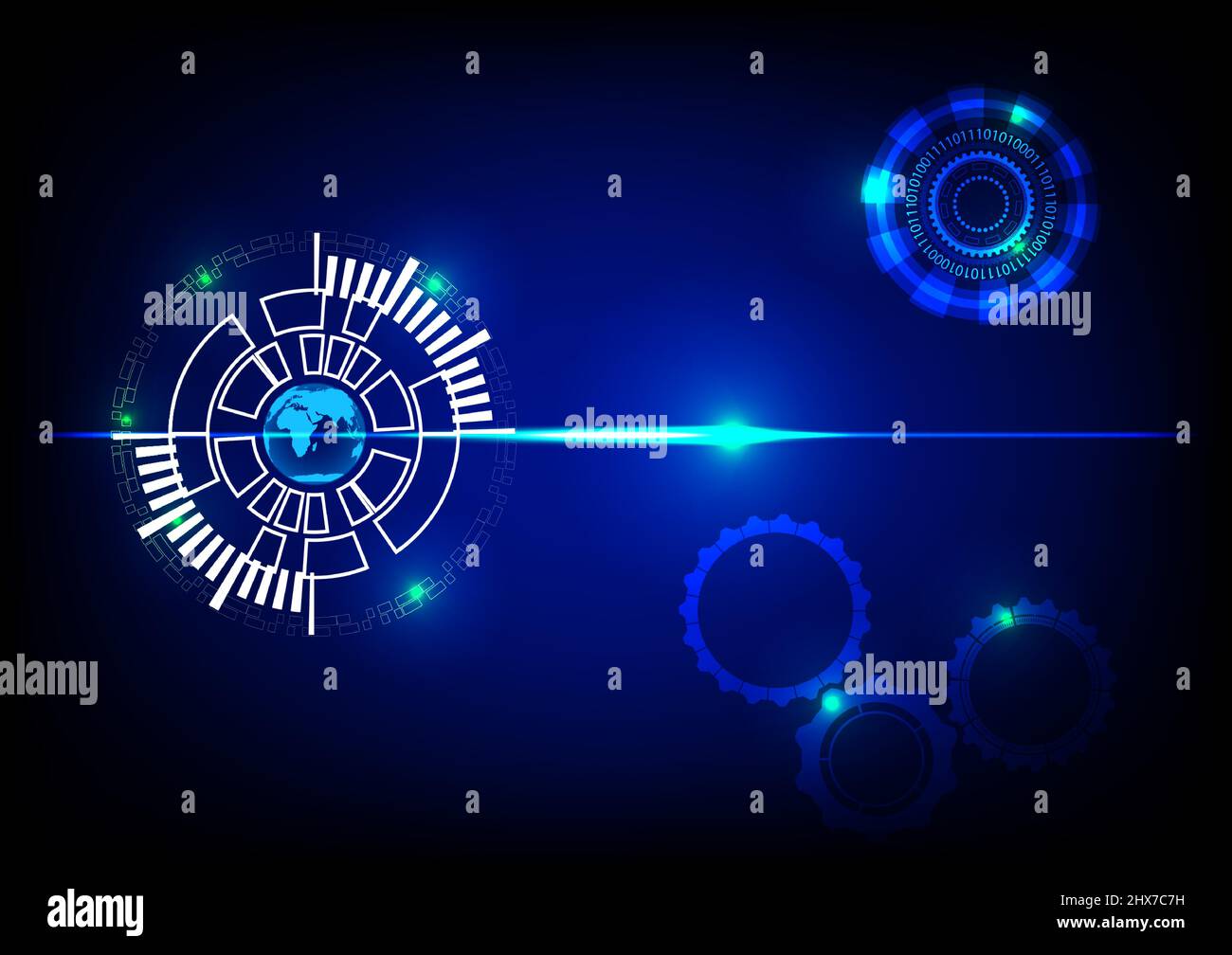 graphics design Hitech circuit cog style connect technology network ...