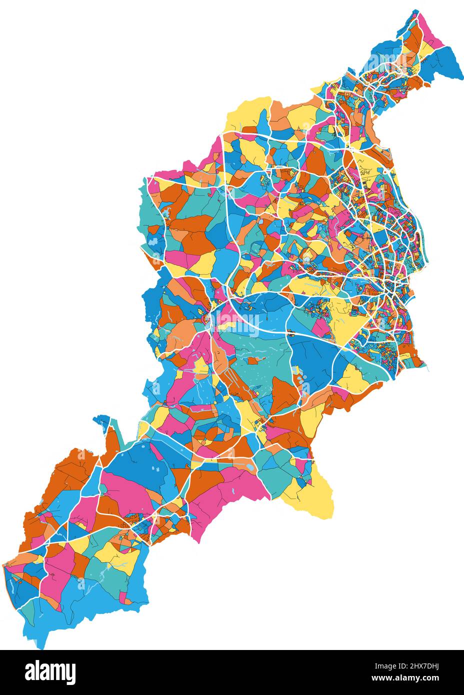 NewcastleunderLyme, West Midlands, England colorful high resolution