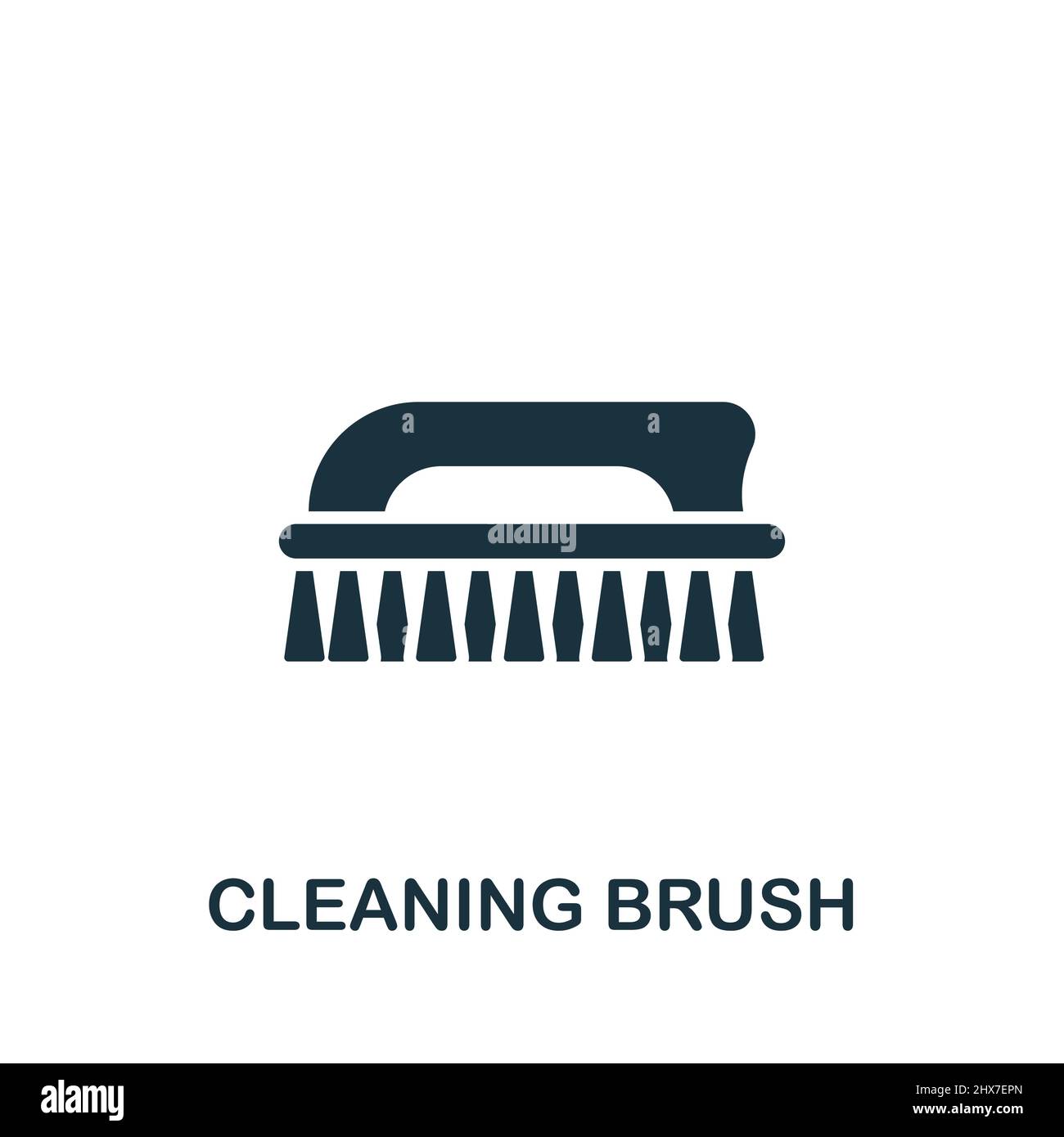 Cleaning Brush icon. Monochrome simple icon for templates, web design