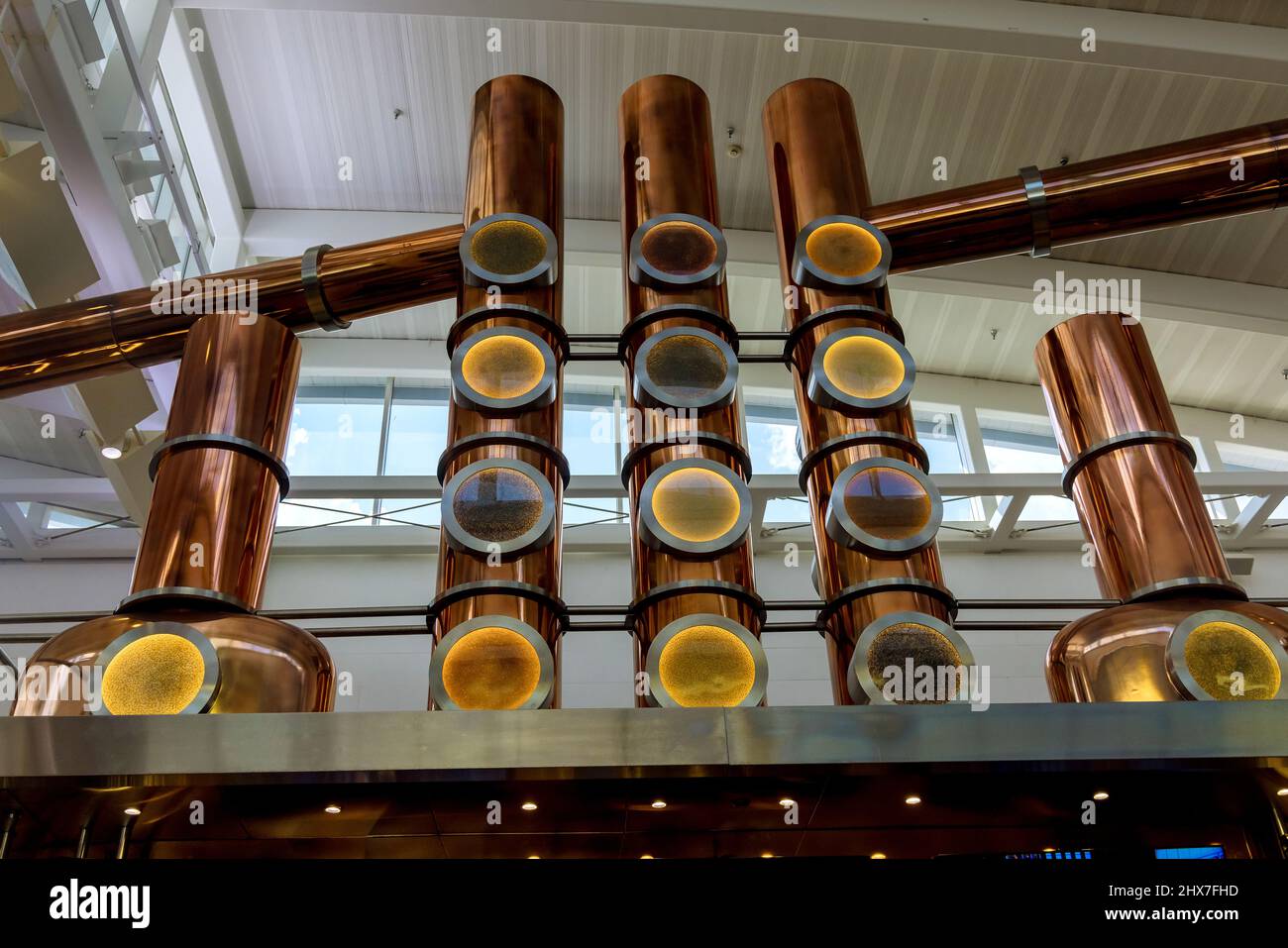 Detali restaurant Texas BBQ Smokehouse in terminal in Houston Texas