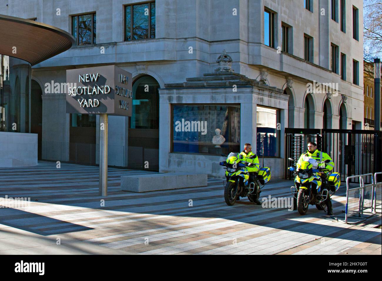 New Scotland Yard, Headquarters of the Metropolitan Police in London, UK. The building was formally know as the Curtis Green Building, and the force moved into the premises in 2013 Stock Photo