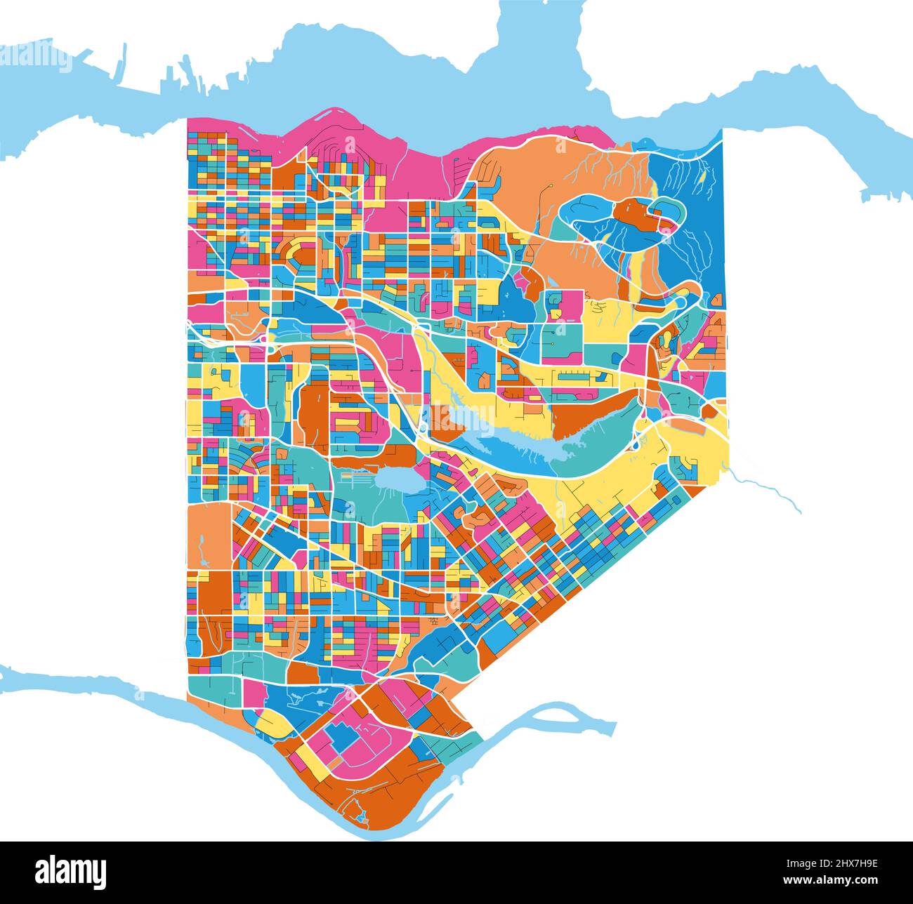 City Of Burnaby Map Burnaby City (Canada, British Columbia Province) Map Vector Illustration,  Scribble Sketch City Of Burnaby Map Stock Vector Image & Art - Alamy