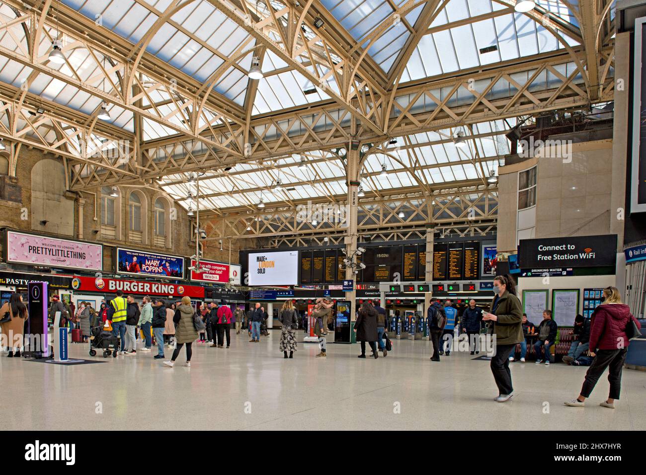 Charing Cross Railway Station, Strand, London, UK Stock Photo