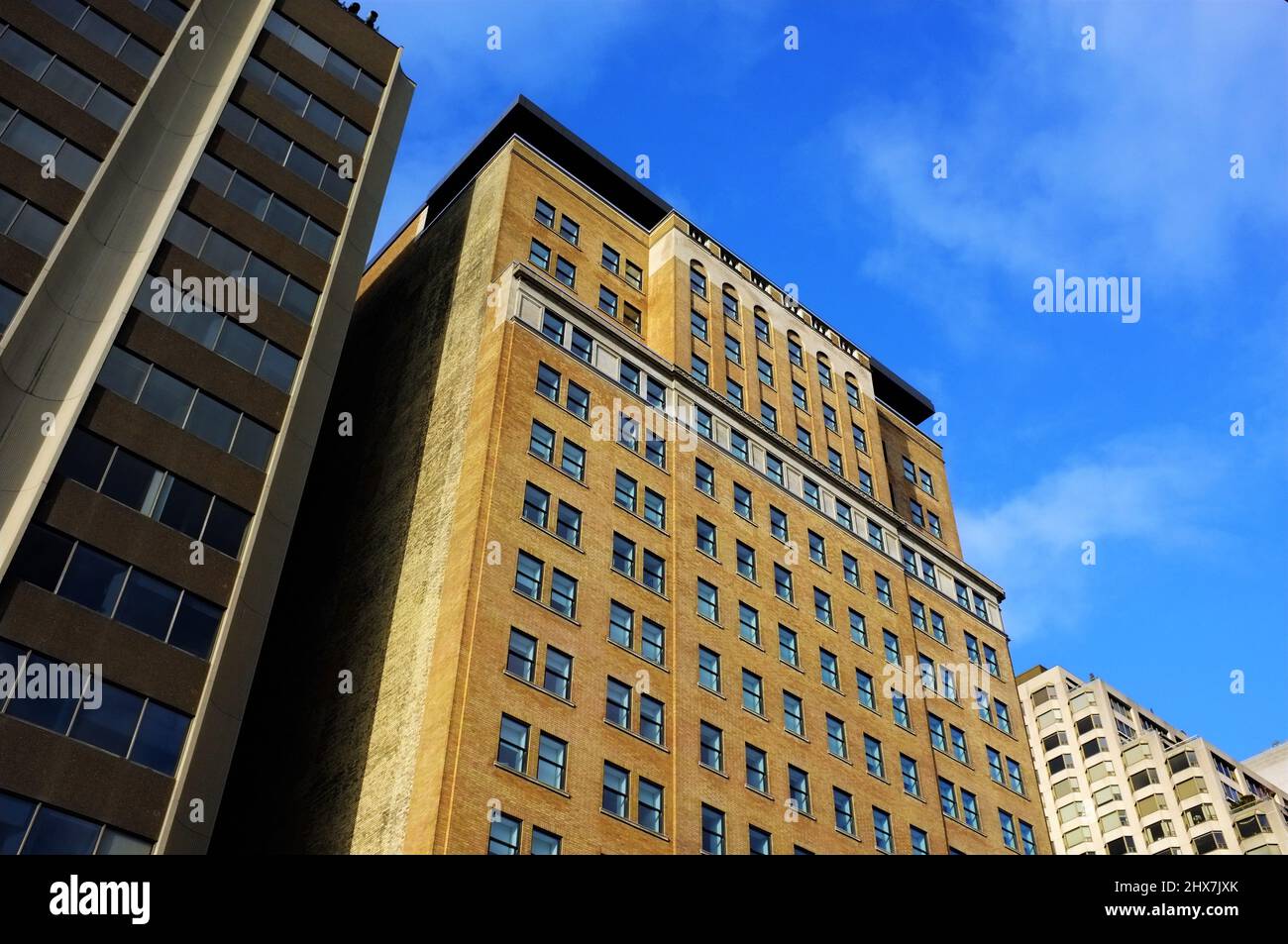 Buildings on Bloor Street in Downtown Toronto Stock Photo