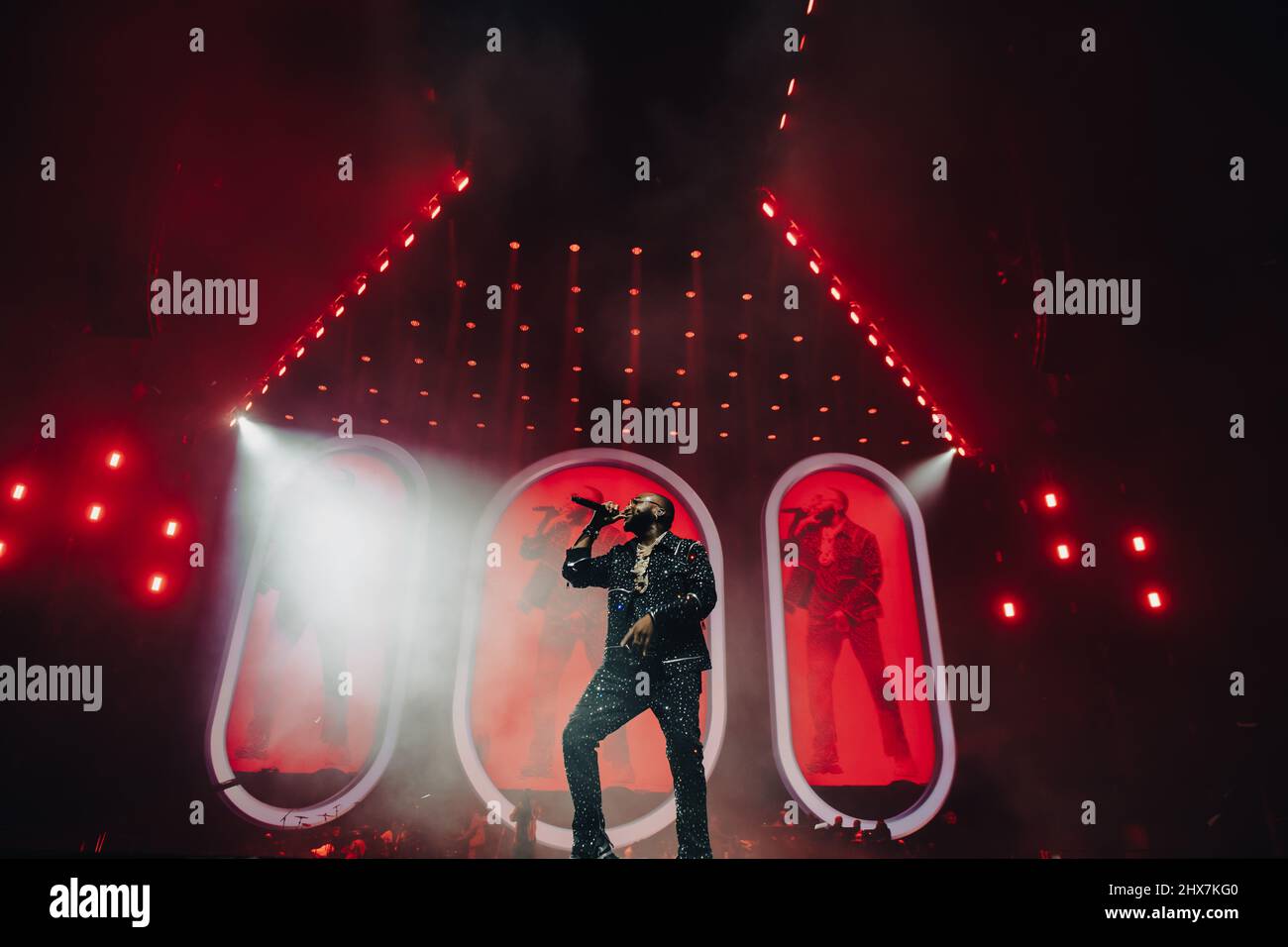 London, UK. 5th March 2022. Davido performs at the O2 Arena